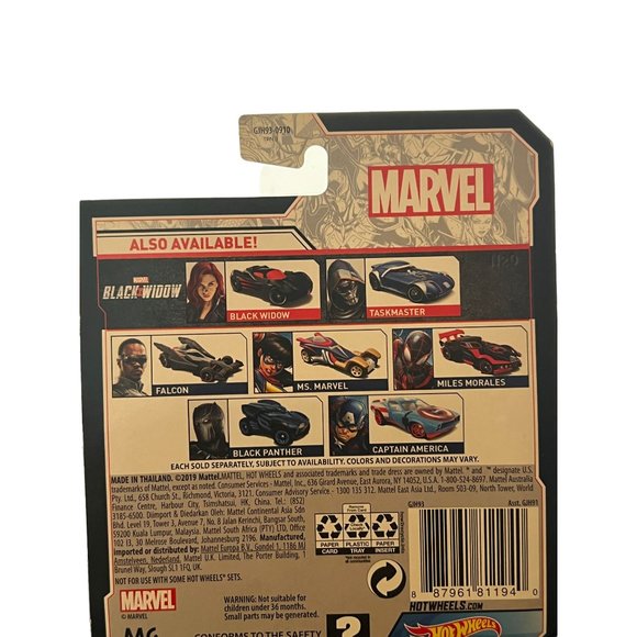 Marvel Hot Wheels Character Cars Black Widow Taskmaster 2019 New 1st Appearance - Picture 5 of 5